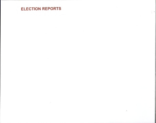 Epsilon Rho Election Reports