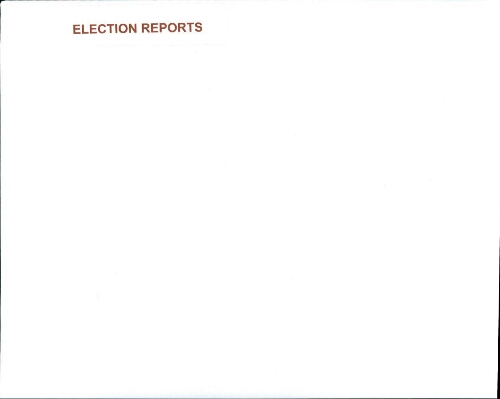 Gamma Rho 1951 Election Reports